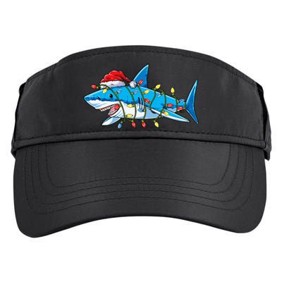 Santa Shark Christmas Lights Sharkmas Tree Xmas Adult Drive Performance Visor