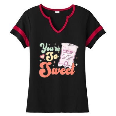 So Sweet Cute Heart Funny ICU ER Nurse Happy Valentines Day Ladies Halftime Notch Neck Tee