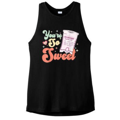 So Sweet Cute Heart Funny ICU ER Nurse Happy Valentines Day Ladies PosiCharge Tri-Blend Wicking Tank