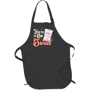 So Sweet Cute Heart Funny ICU ER Nurse Happy Valentines Day Full-Length Apron With Pockets