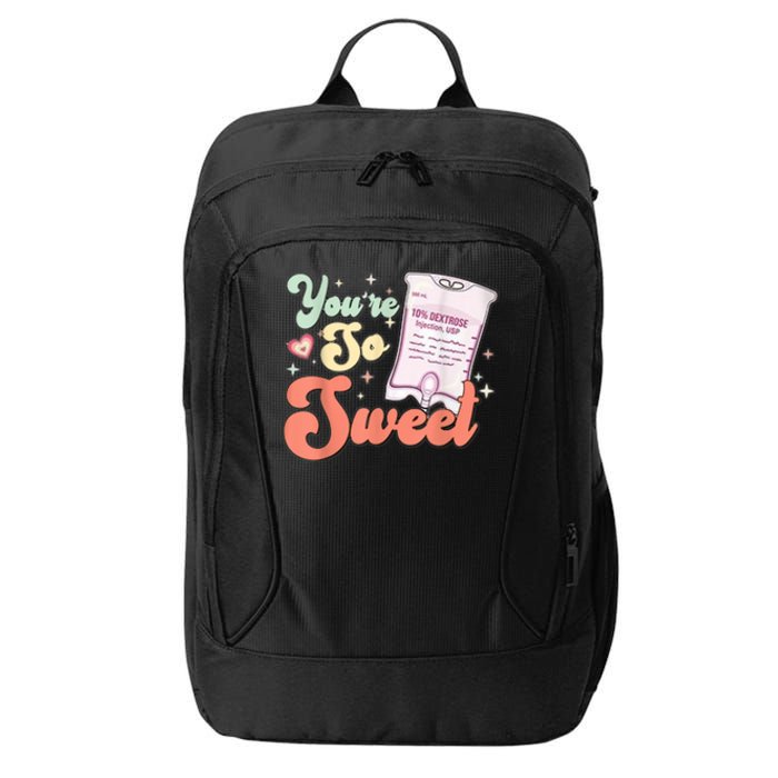 So Sweet Cute Heart Funny ICU ER Nurse Happy Valentines Day City Backpack