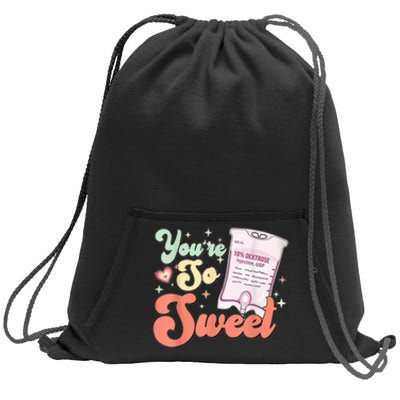 So Sweet Cute Heart Funny ICU ER Nurse Happy Valentines Day Sweatshirt Cinch Pack Bag