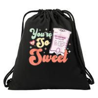 So Sweet Cute Heart Funny ICU ER Nurse Happy Valentines Day Drawstring Bag