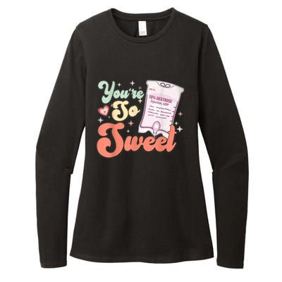 So Sweet Cute Heart Funny ICU ER Nurse Happy Valentines Day Womens CVC Long Sleeve Shirt