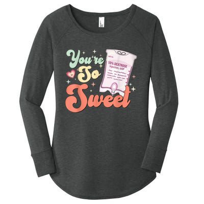 So Sweet Cute Heart Funny ICU ER Nurse Happy Valentines Day Women's Perfect Tri Tunic Long Sleeve Shirt