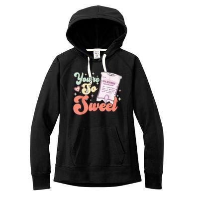 So Sweet Cute Heart Funny ICU ER Nurse Happy Valentines Day Women's Fleece Hoodie