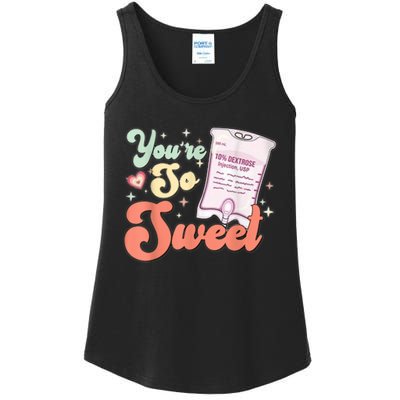 So Sweet Cute Heart Funny ICU ER Nurse Happy Valentines Day Ladies Essential Tank