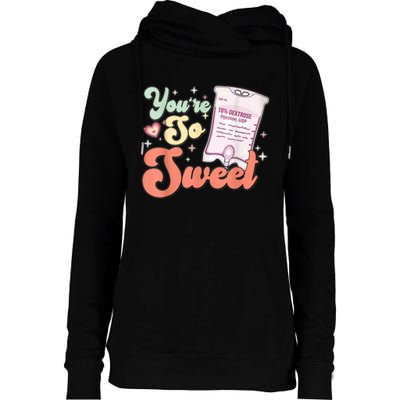 So Sweet Cute Heart Funny ICU ER Nurse Happy Valentines Day Womens Funnel Neck Pullover Hood