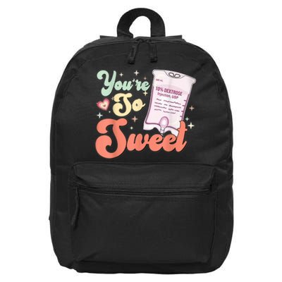 So Sweet Cute Heart Funny ICU ER Nurse Happy Valentines Day 16 in Basic Backpack