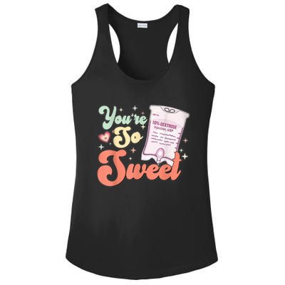 So Sweet Cute Heart Funny ICU ER Nurse Happy Valentines Day Ladies PosiCharge Competitor Racerback Tank