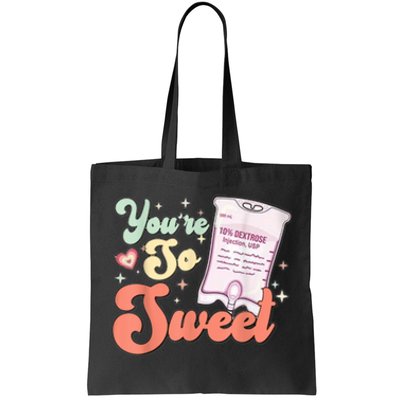 So Sweet Cute Heart Funny ICU ER Nurse Happy Valentines Day Tote Bag