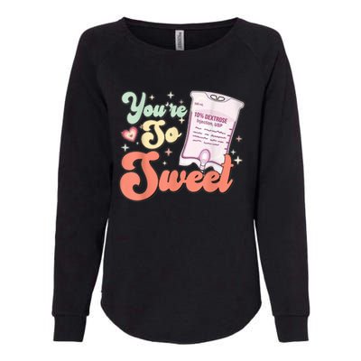 So Sweet Cute Heart Funny ICU ER Nurse Happy Valentines Day Womens California Wash Sweatshirt