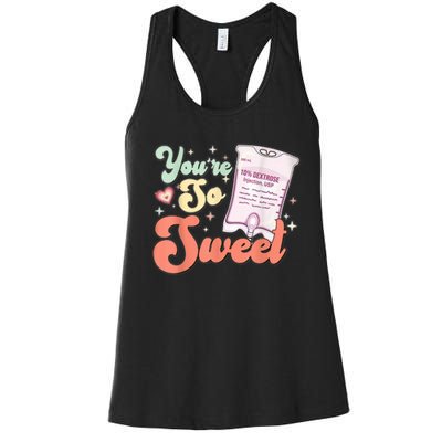 So Sweet Cute Heart Funny ICU ER Nurse Happy Valentines Day Women's Racerback Tank