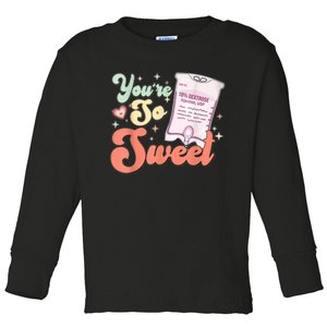 So Sweet Cute Heart Funny ICU ER Nurse Happy Valentines Day Toddler Long Sleeve Shirt