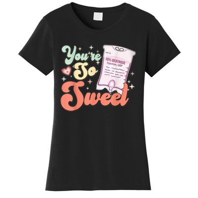 So Sweet Cute Heart Funny ICU ER Nurse Happy Valentines Day Women's T-Shirt