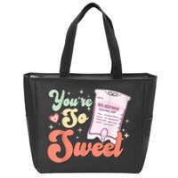 So Sweet Cute Heart Funny ICU ER Nurse Happy Valentines Day Zip Tote Bag