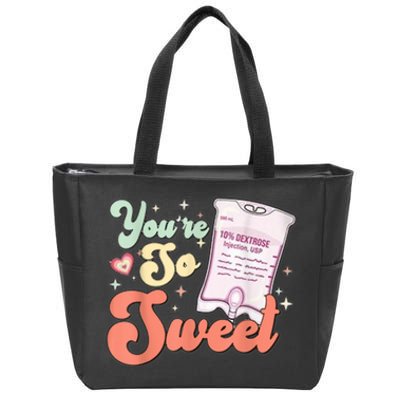 So Sweet Cute Heart Funny ICU ER Nurse Happy Valentines Day Zip Tote Bag