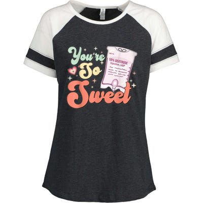 So Sweet Cute Heart Funny ICU ER Nurse Happy Valentines Day Enza Ladies Jersey Colorblock Tee