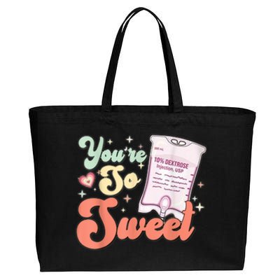 So Sweet Cute Heart Funny ICU ER Nurse Happy Valentines Day Cotton Canvas Jumbo Tote