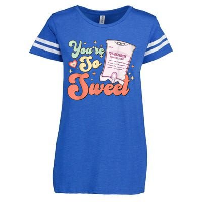 So Sweet Cute Heart Funny ICU ER Nurse Happy Valentines Day Enza Ladies Jersey Football T-Shirt