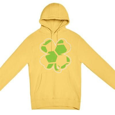 Soccer Shamrock Clover St Patricks Day Football Sports Gift Funny Gift Premium Pullover Hoodie