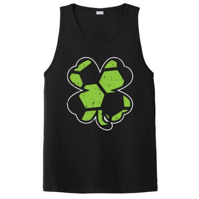 Soccer Shamrock Clover St Patricks Day Football Sports Gift Funny Gift PosiCharge Competitor Tank