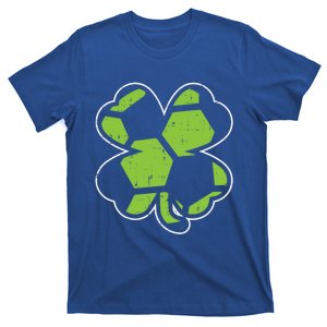 Soccer Shamrock Clover St Patricks Day Football Sports Gift Funny Gift T-Shirt