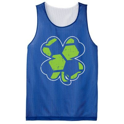 Soccer Shamrock Clover St Patricks Day Football Sports Gift Funny Gift Mesh Reversible Basketball Jersey Tank