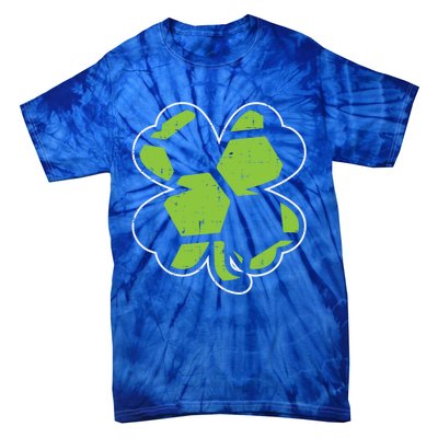 Soccer Shamrock Clover St Patricks Day Football Sports Gift Funny Gift Tie-Dye T-Shirt