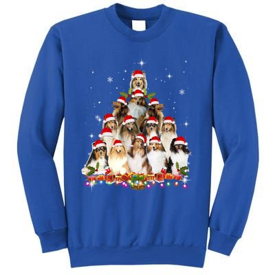 Shetland Sheepdog Christmas Tree Dog Santa Xmas Funny Pajama Gift Sweatshirt