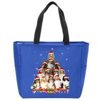 Shetland Sheepdog Christmas Tree Dog Santa Xmas Funny Pajama Gift Zip Tote Bag