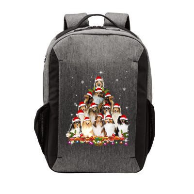 Shetland Sheepdog Christmas Tree Dog Santa Xmas Funny Pajama Gift Vector Backpack