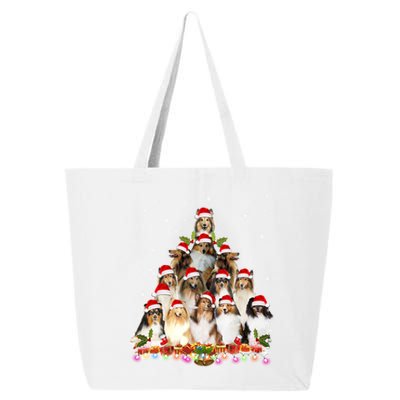 Shetland Sheepdog Christmas Tree Dog Santa Xmas Funny Pajama Gift 25L Jumbo Tote