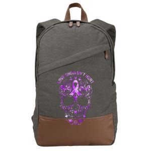 Sugar Skull Calavera Domestic Violence Awareness Cotton Canvas Backpack