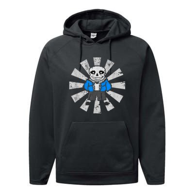 Sans Skeleton Cool Pixel Art Costume T Performance Fleece Hoodie