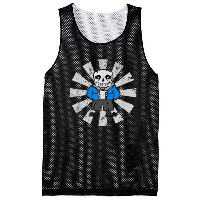 Sans Skeleton Cool Pixel Art Costume T Mesh Reversible Basketball Jersey Tank