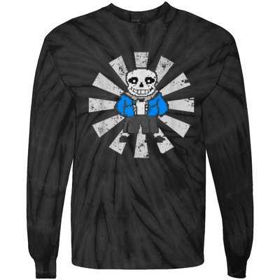 Sans Skeleton Cool Pixel Art Costume T Tie-Dye Long Sleeve Shirt