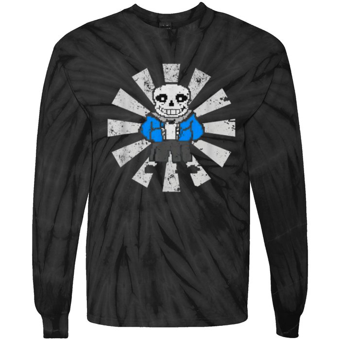 Sans Skeleton Cool Pixel Art Costume T Tie-Dye Long Sleeve Shirt