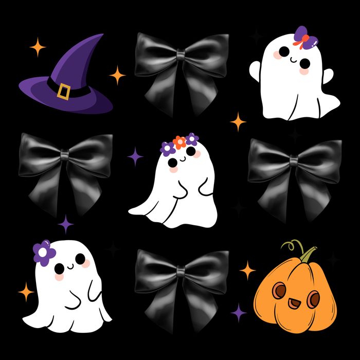 Spooky Season Cute Boo Ghost Coquette Halloween Cooling Performance Crew T-Shirt