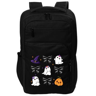 Spooky Season Cute Boo Ghost Coquette Halloween Impact Tech Backpack