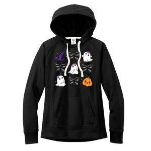 Spooky Season Cute Boo Ghost Coquette Halloween Women's Fleece Hoodie