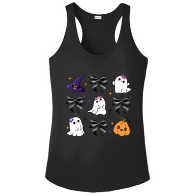 Spooky Season Cute Boo Ghost Coquette Halloween Ladies PosiCharge Competitor Racerback Tank