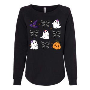 Spooky Season Cute Boo Ghost Coquette Halloween Womens California Wash Sweatshirt