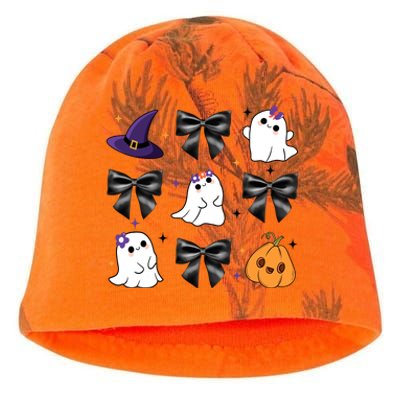 Spooky Season Cute Boo Ghost Coquette Halloween Kati - Camo Knit Beanie