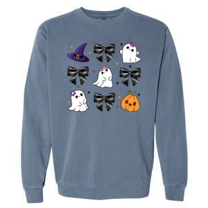 Spooky Season Cute Boo Ghost Coquette Halloween Garment-Dyed Sweatshirt