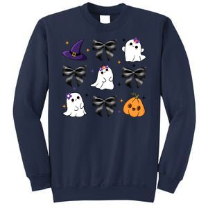 Spooky Season Cute Boo Ghost Coquette Halloween Sweatshirt