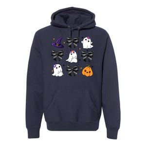 Spooky Season Cute Boo Ghost Coquette Halloween Premium Hoodie