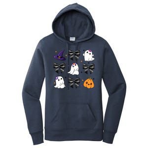 Spooky Season Cute Boo Ghost Coquette Halloween Women's Pullover Hoodie