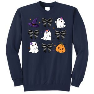 Spooky Season Cute Boo Ghost Coquette Halloween Tall Sweatshirt