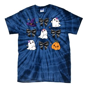 Spooky Season Cute Boo Ghost Coquette Halloween Tie-Dye T-Shirt